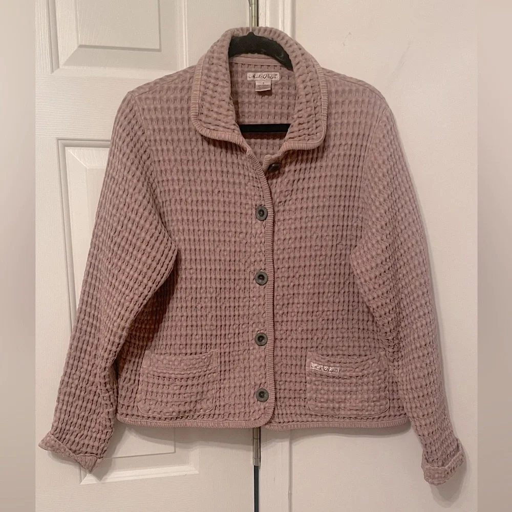 MOD O DOC dusty lavender waffle weave artsy jacket Size 3 ( M-L)